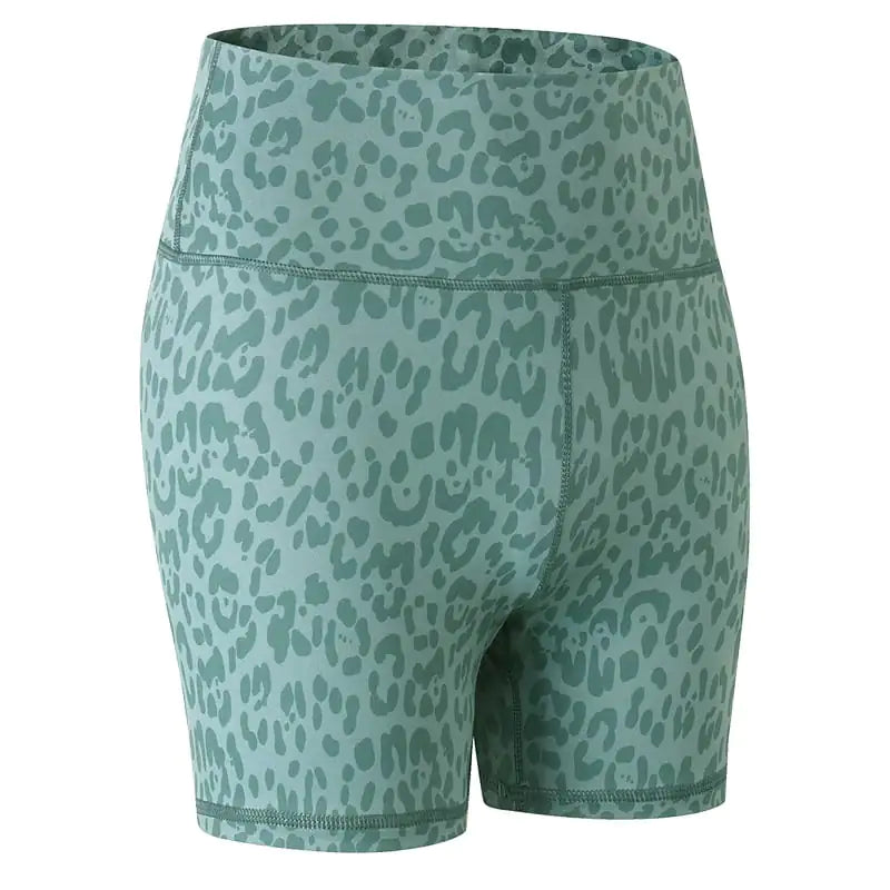 Camouflage Print Stretch Yoga Shorts for Fitness