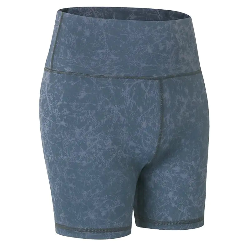 Camouflage Print Stretch Yoga Shorts for Fitness