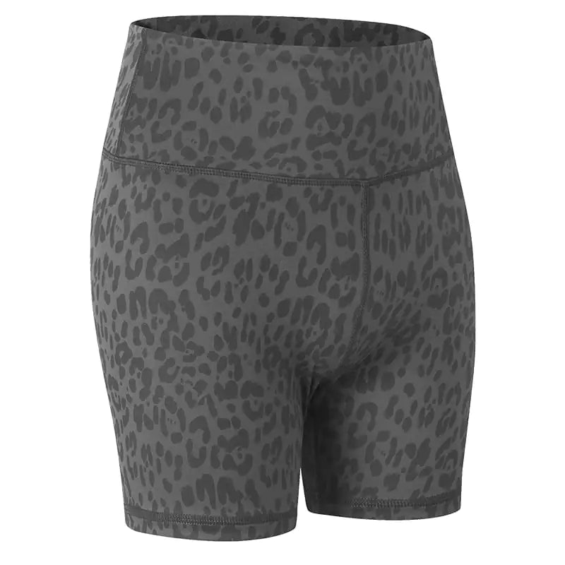 Camouflage Print Stretch Yoga Shorts for Fitness